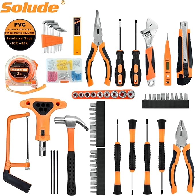 Tool Set,182-Piece Home Repair Tool Kit for Men Women College Students,Household Basic Hand Tool Sets with Case for Home Maintenance,Dorm Essentials and DIY Projects