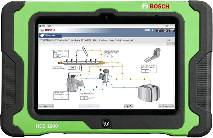 Bosch Automotive Tools 3824A ESI[Truck] Professional Heavy Duty and Commercial Vehicle Diagnostic Solution with HDS 1000 Tablet and Wireless VCI