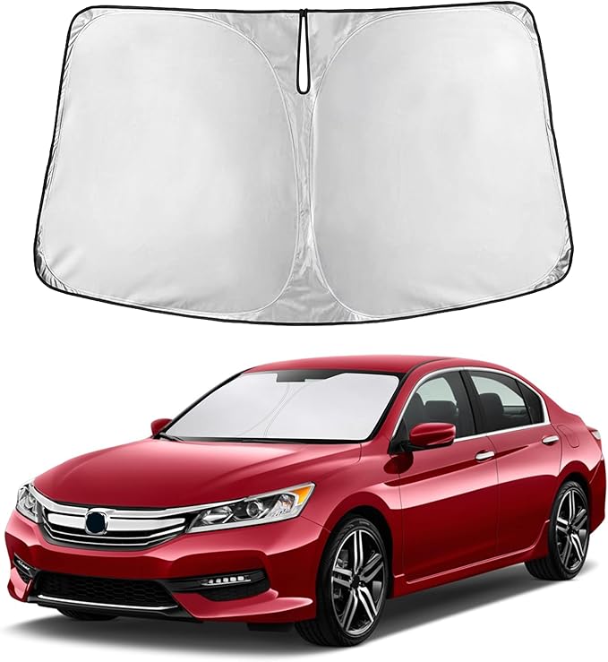 Autovir Windshield Sun Shade Fit for 2013-2015 2016 2017 Honda Accord Sun Shade, Front Window Sun Visor, UV Protection, Heat Blocker, Foldable Car Accessories