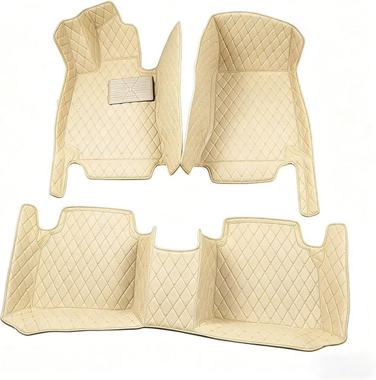 Add Personalized Image/Customized Text Car Floor Mats Auto Vehicles Floor Liner All-Weather Floor Mat Custom Fit for EV, SUV, Hatchback, Convertible, Pickup, Truck - Beige