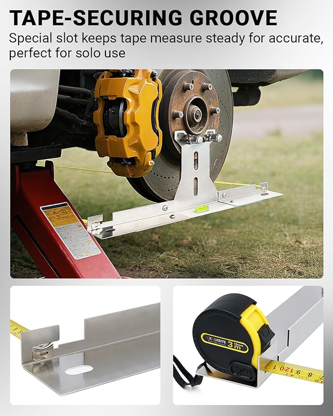 Wheel Alignment Tool for DIY Toe Adjustment, Stainless Steel Toe Alignment Plates Allow Quickly Operation, Easy Way to Check Toe in/Out, Fits Most Cars & Trucks(Patent Design)