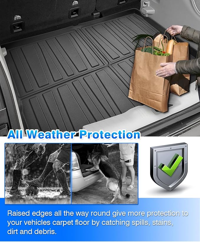 Cargo Liner for Jeep Compass 2017-2025 All Weather Trunk Mat for Compass Accessories Cargo Mat TPE Heavy Duty Anti-Slip