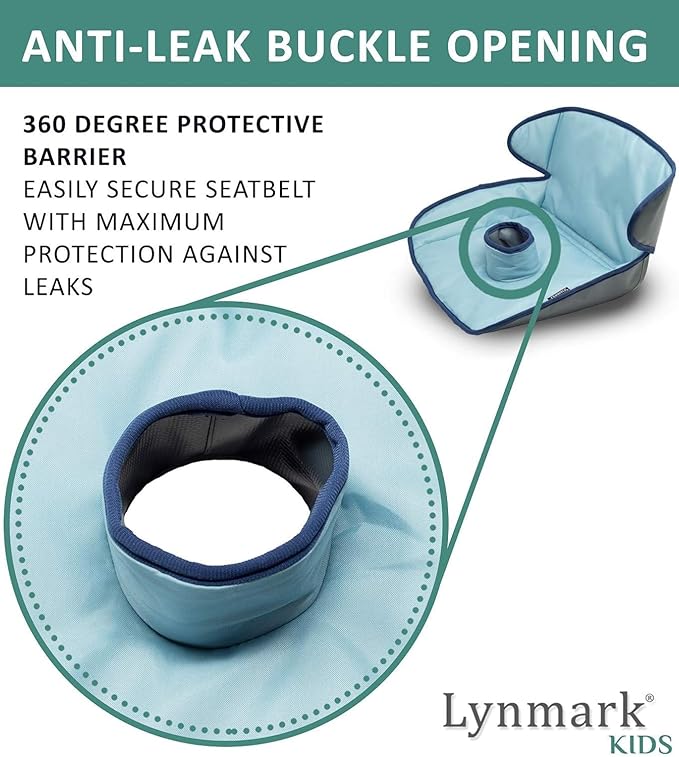 Lynmark® Potty Training Car Seat Protector Cover - Waterproof Soft Piddle Pads for Toddlers and Baby Carseat - Travel-Friendly Universal Washable Liner Mat for Spills, Nappy Leaks, Accidents - Blue