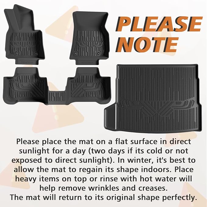 TripleAliners Floor Mats & Trunk Mat All Weather Liners Compatible with 2025 2026 BMW X3 Accessories TPE Cargo Custom Fit Anti-Slip Odorless Full Set Liners Protection(Floor Mats & Trunk Mat)