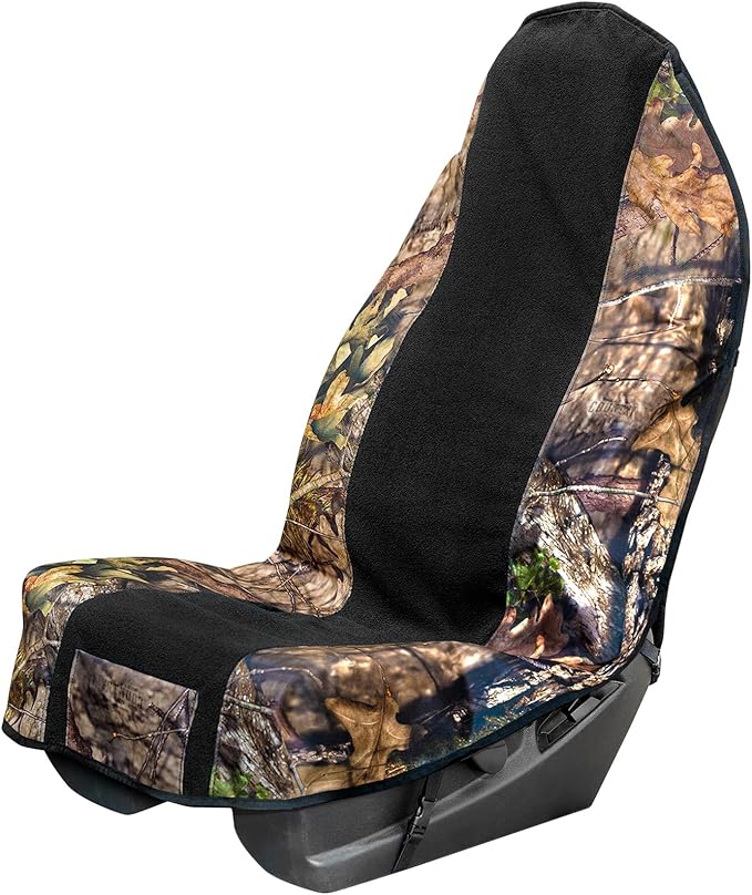 LPI Truck Mossy Oak Camo Car Seat Cover Towel Protector; Protects Seats from Sweat, Dirt, Dogs, Kids; Heavy Duty Material, Universal Fit for Cars SUVs MiniVans Trucks, EZ fit, Non Slip Grip, 1pc