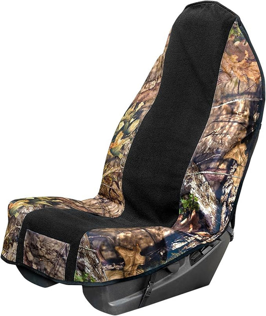 LPI Truck Mossy Oak Camo Car Seat Cover Towel Protector; Protects Seats from Sweat, Dirt, Dogs, Kids; Heavy Duty Material, Universal Fit for Cars SUVs MiniVans Trucks, EZ fit, Non Slip Grip, 1pc