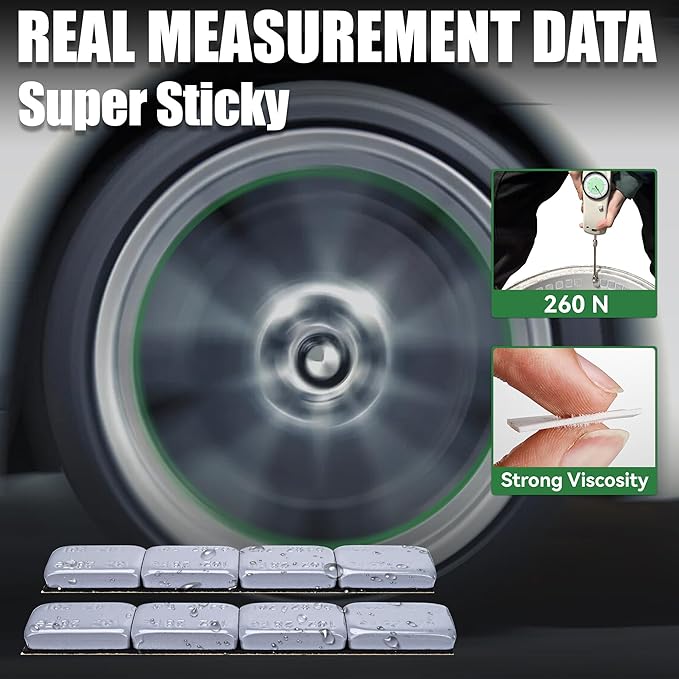 1OZ Adhesive Wheel Weights, Grey 1 oz Stick on Wheel Weights,A Box of 18 Strips, 4 Segments/Strip (72 oz Pack)
