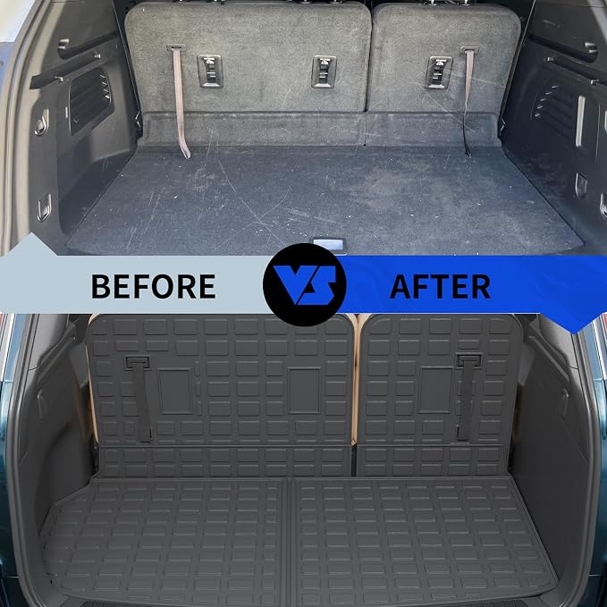 Rongtaod Floor Mats Compatible with 2024 2025 2026 Chevrolet Traverse 7 Seater Captain Chairs (NO Limited) Sub Trunk Mat Trunk Liner Cargo Liner Cargo Mat Chevy Traverse Accessories (Set of 10)
