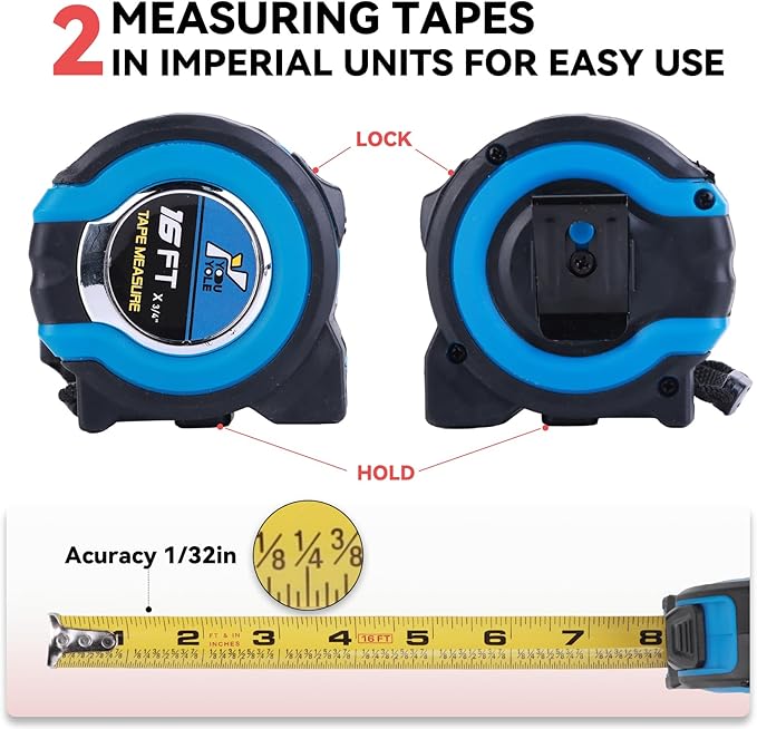 Wheel Alignment Tool – Toe Alignment Plates with Digital Angle Finder, Heightened Design, 2 Imperial Tape Measures, Fits Most Cars, Trucks, and SUVs