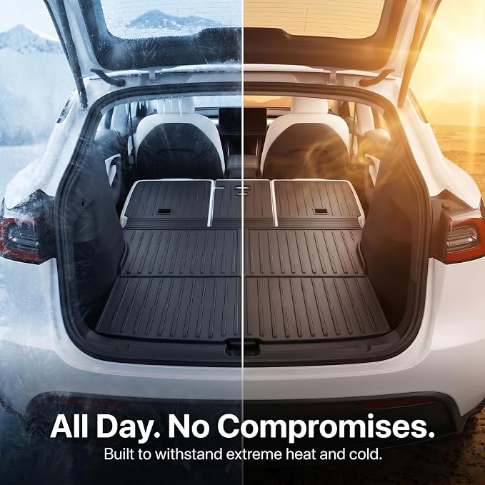 for Tesla Model Y Juniper 5-Seat Rear Trunk Mat with Backrest Mats All-Weather Seat Back Cover Seatback Liner TPE Interior Accessories 2025 2026 New