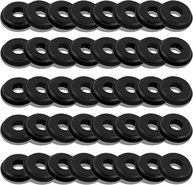 40PCS Glad Hand Seals for Glad Hand Air Hose,Rubber Gladhand Seals of Semi Truck Accessories,Air Lines for Semi Truck Car Accessories Compatible with Tramec Tectran Haldex (40PCS Black)