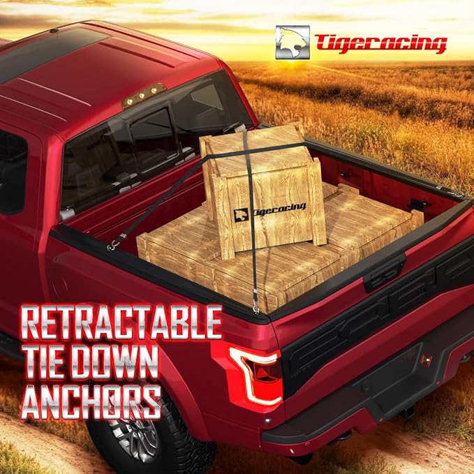 Tie Down Anchors Retractable Truck Bed Top Side D Ring Compatible with 2015-2026 F150 / 2017-2026 F250 F350 Super Duty / 2017-2026 Raptor - 3000 LBS Capacity of 2