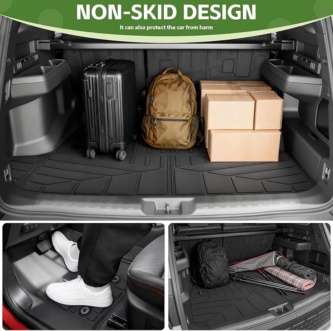 Cargo Liners for 2025 2026 Toyota 4Runner 5 Seats Gas, Rear Trunk Mat Seat Back Cover with Floor Liners All Weather Cargo Mats Protector Accessories(Not for Hybrid EV&i-Force MAX)