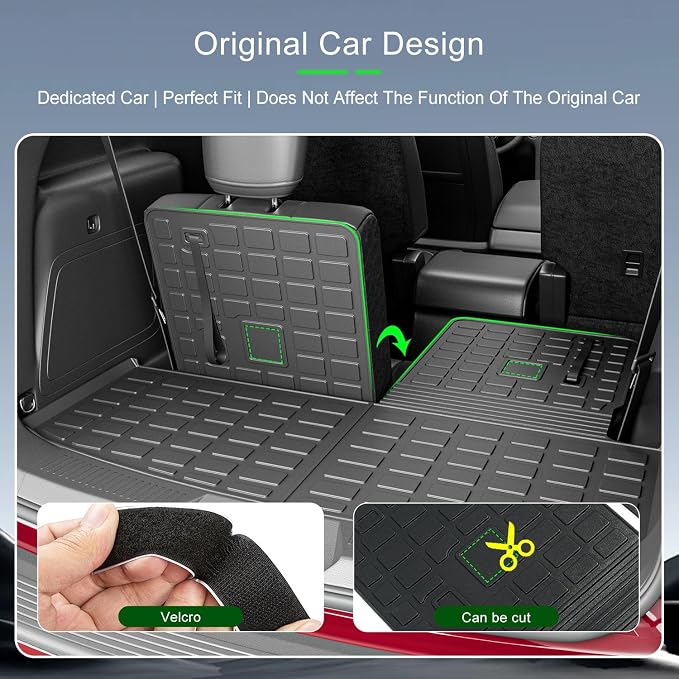 xipoqix Cargo Mat Backrest Mat Compatible with 2020-2026 Ford Explorer 6&7 Seats Cargo Liner Back Seat Protector Replacement for 2020-2026 Explorer Accessories(Trunk Mat with Backrest Mat)