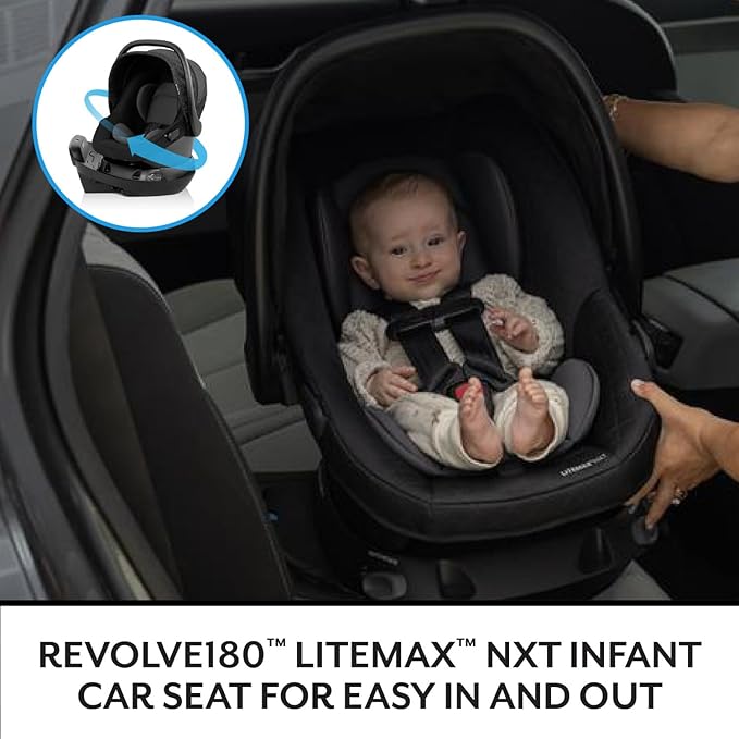 Evenflo Shyft Intuiti Travel System with Revolve180 LiteMax™ NXT Rotating Rear-Facing Lightweight Preemie and Infant Car Seat 3-30 lbs. (Amaranth Pink)