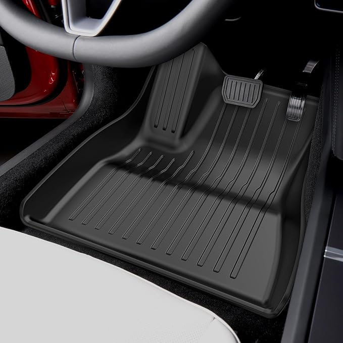 6PCS All-Weather TPE Floor Mats & Cargo Liner Set - Compatible with 2024-2026 Model 3 Highland/Standard | Custom Fit Anti-Slip Interior Protection