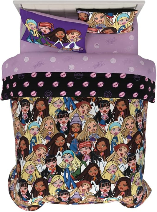 Franco Bratz Fashion Bedding 7 Piece Super Soft Comforter and Sheet Set with Sham, Queen, (100% Officially Licensed Product)