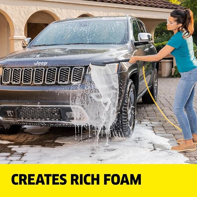 Kärcher Vehicle Wash and Wax, Pressure Washer Detergent, Cleans Cars, Bikes, Trucks, Boats and More, Highly Concentrated, Makes up to 20 gal of Cleaner