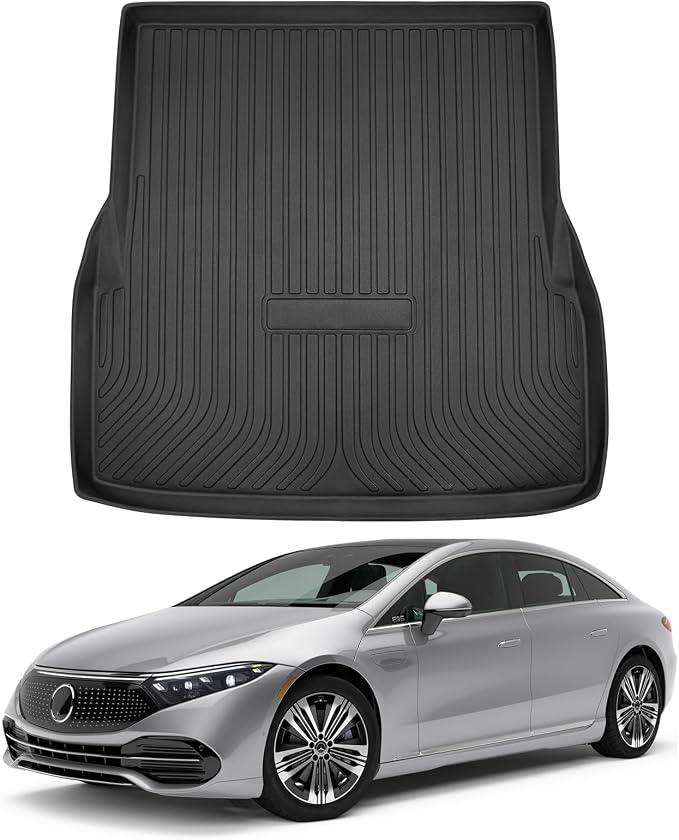 Mixsuper Cargo Liner for 2022-2025 Mercedes-Benz EQS Sedan 450+ / EQS 580 (Not fit EQS SUV), Trunk Mat for Sedan EQS 450+ / EQS 580 Accessories Rear Cargo Mat Trunk Liner Black