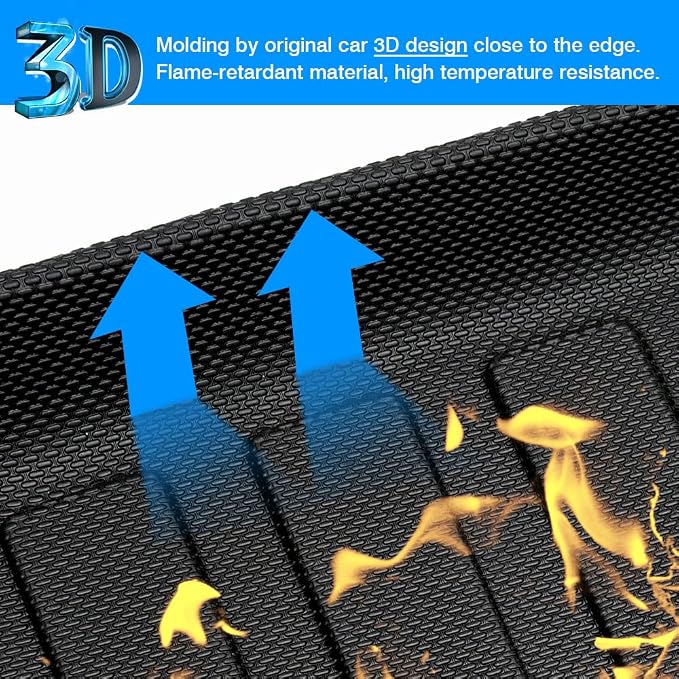 KUST Cargo Mat for Toyota Corolla Cross 2022-2025 2026 (Only Fits NO JBL Subwoofer in Cargo Area)(Not for Corolla) Rear Trunk Mat Cargo Liner All Weather Protection TPE Rubber Black