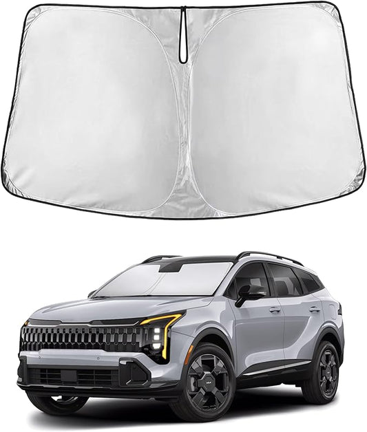 EcoNour Windshield Sunshade Compatible for Kia Sportage NQ5 2023-2024 2025 2026, Sun Visor for Front Windshield & Window Sun Shade Cover, UV Heat Blocker & Protector, Car Accessories
