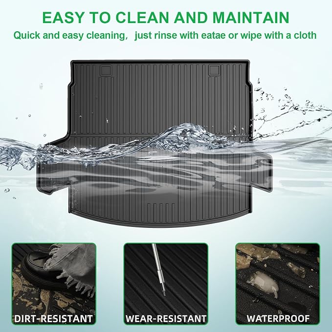 All Weather Cargo Liner Fit for 2020-2022 Honda CR-V (Only for Hybrid) - Custom Fit TPE Rubber Trunk Mat Accessories for Honda CRV Hybrid 2020-2022