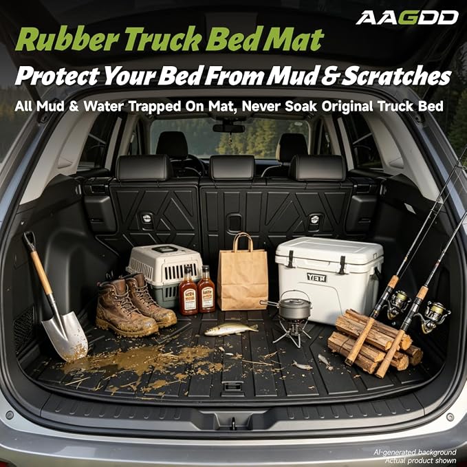 Cargo Trunk Mat with Backrest Mats for Toyota RAV4 2019-2025 (Include Hybrid),All Weather Protection TPE Heavy Duty Cargo Liner RAV4 Accessories,Black