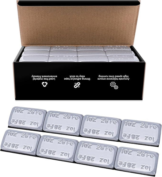 1OZ Adhesive Wheel Weights, Grey 1 oz Stick on Wheel Weights,A Box of 18 Strips, 4 Segments/Strip (72 oz Pack)