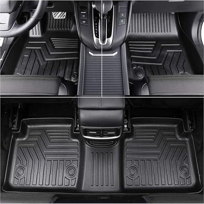 RAV4 Floor Mats Compatible with Toyota RAV-4 2013-2018，All Weather Protection Waterproof Durable Anti-Slip Odorless Custom-fit TPE Floor Liner 1st and 2ed Row Set