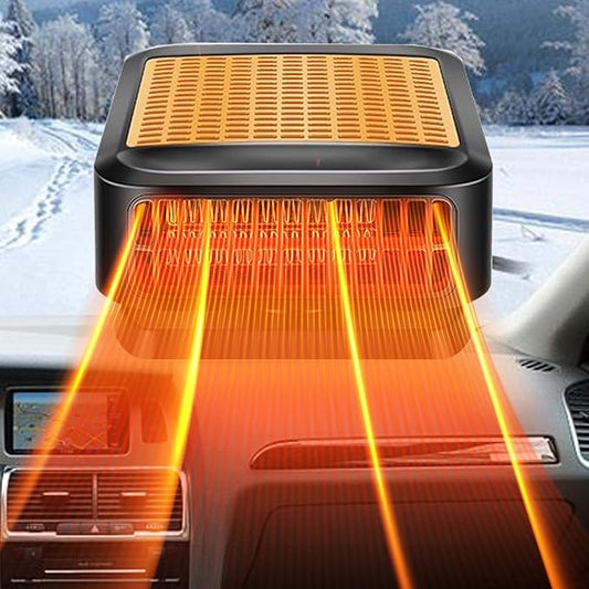 Car Heater for Vehicle,12V 200W Portable Car Heater that Plugs into Cigarette Lighter,Defroster for Car Windshield,2 in 1 Heating & Cooling Fans,Defrost Defogger,Car Plug in Space Heaters for Car