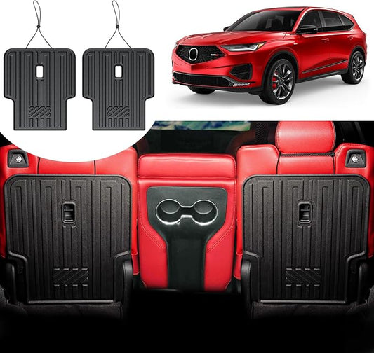Backrest Mats for Acura MDX 2022-2026, All Weather TPE Black Second Row Seat Back Cover Mat Replacement for Honda Pilot 2023-2026