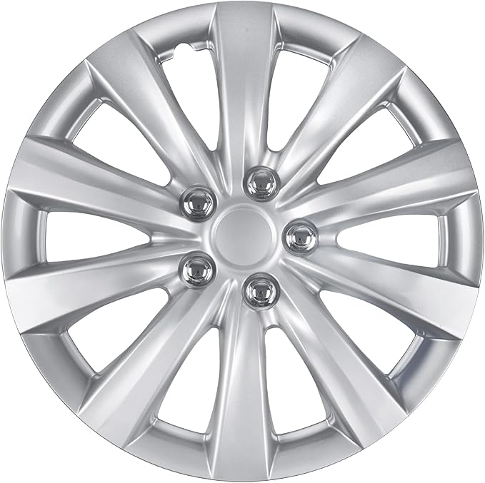 BDK Hubcaps Wheel Covers for (2011-2013) Toyota Camry 16 Inch Hubcaps Set of 4, Snap-on Direct OEM Replacement for Toyota Corolla Hubcaps 16 Inch Wheel Covers Impact-Resistant High Durability