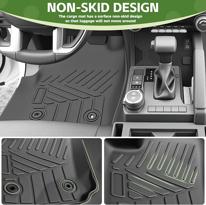 Floor Mats for 2025 2026 Toyota 4Runner 5 Seats Gas, All Weather TPE Protector 1st&2nd Row Floor Liners Accessories(Not for Hybrid EV&i-Force MAX)