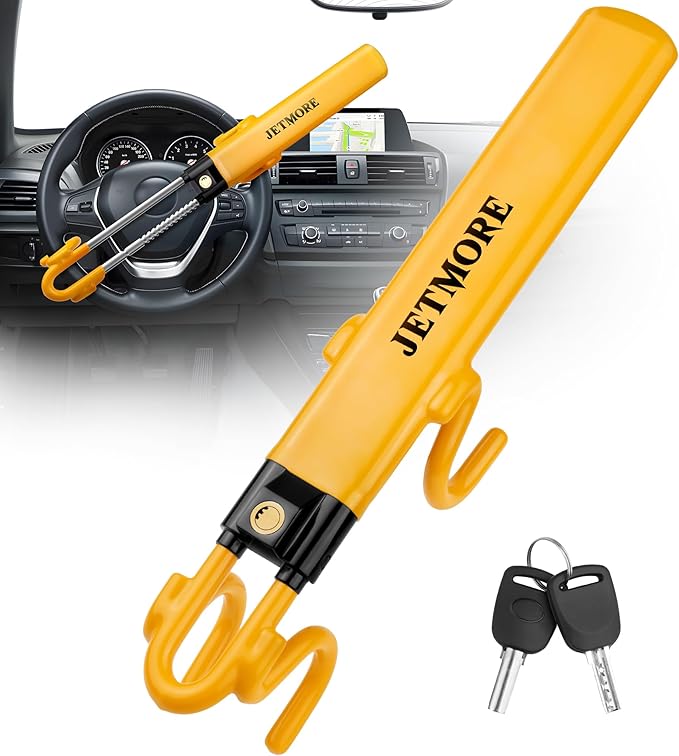 Steering Wheel Lock Anti Theft Car Device with Adjustable Design Car Lock in Compatibility Car Wheel Lock with Reinforced Steel Car Anti Theft Device with Tamper-Proof Bolts