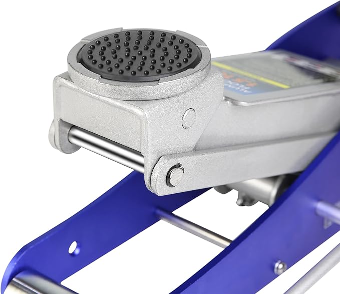 Floor Jack 1.5 Ton Hydraulic Low Profile Aluminum and Steel Car Jack, Lightweight Service Jack with Quick Lift Dual Pump, 3,000 lb Capacity, Lift Range 3.3"-18.5",Blue