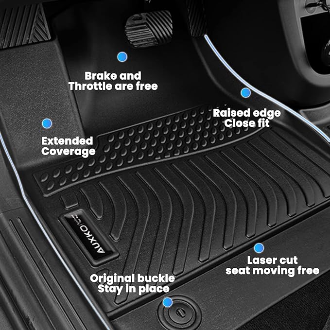 Auxko All Weather Floor Mats Cargo Mat Fit for 2025 2026 Kia K4 Sedan TPE Liners Accessories for Kia K4 Sedan 2025 2026 All Season Guard Odorless Anti-Slip Floor Mats Cargo Liner