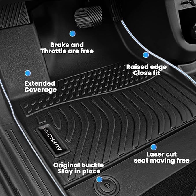 Auxko All Weather Floor Mats Cargo Mat with Backrest Mat for Kia Sportage 2026-2023 Gasoline All Season TPE Accessories Odorless Anti-Slip Floor Liners Trunk Tray with Back Seat Protector