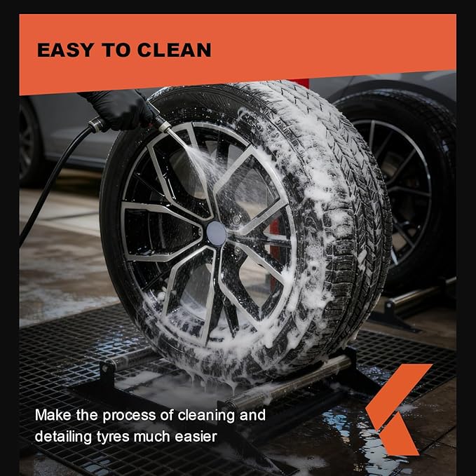 Rolling Wheel Detailing Stand Heavy Duty Wheel Cleaning Stand 360° Rotating Tire Stand for Wheel Rim Cleaning, Ceramic Coating, Polishing Applying Tire Shine & Car Wheel Wash