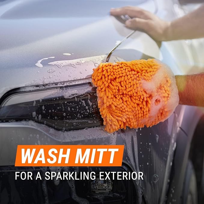 Armor All Car Wash Kit, Includes Car Wash Soap, Wash Mitt & Microfiber Towel