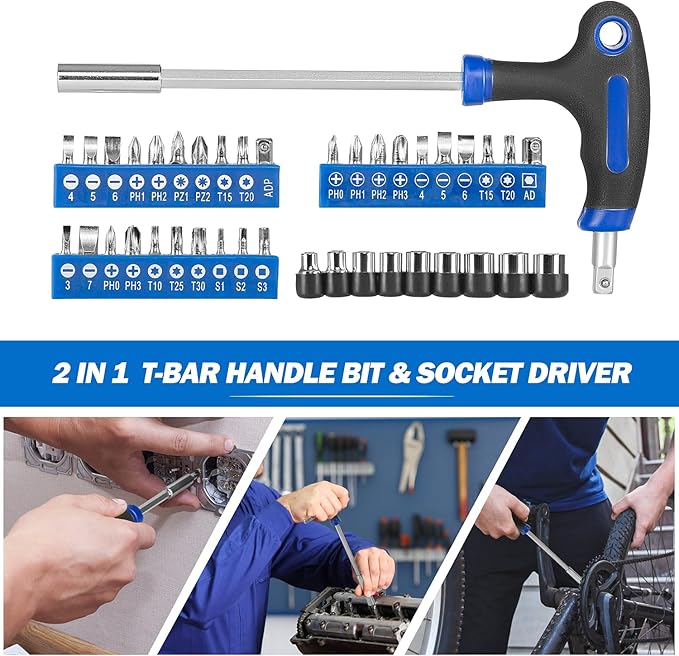 Prostormer 179-Piece Home Tool Kit, General Household Hand Tool Set with Portable Storage Box, Basic Tools for Apartment, Garage, Office and College Dorm