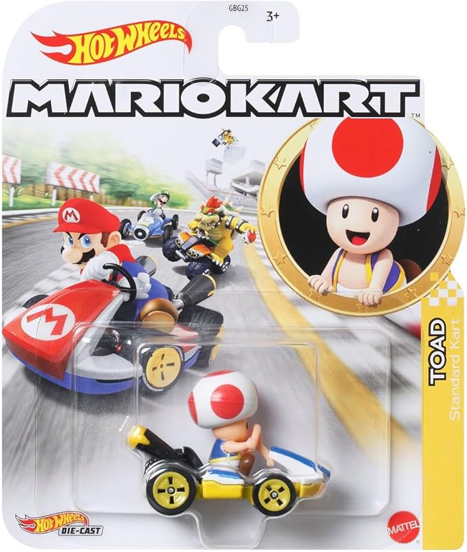Hot Wheels Mario Kart Die-Cast Character Cars Collection Bundle, 7 Pack, Nintendo Gaming Collectibles GBG25-957P
