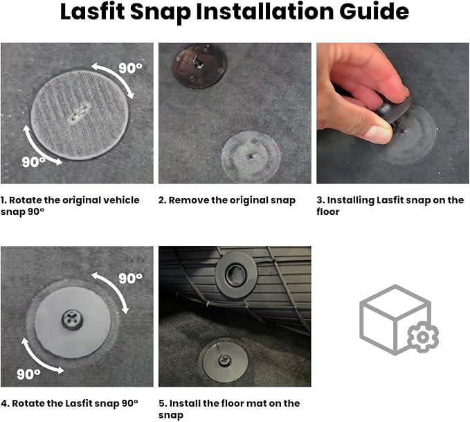 LASFIT Floor Mats for BMW 5 Series G30 2017-2023, Custom Fit TPE All Weather Car Liners 1st & 2nd Row Mat for BMW 530i, 530e, 540i, M550i xDrive, 540d xDrive, Black