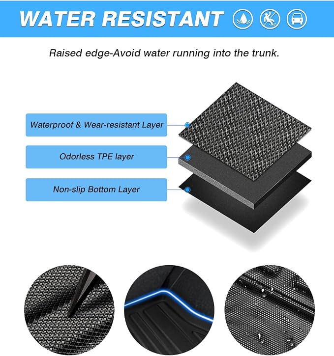 Powerty Trunk Mat for 2022-2025 2026 Lexus NX NX250 NX350 NX350h NX450h+ Accessories Cargo Mats TPO All Weather Cargo Liner Heavy-Duty Trunk Liners