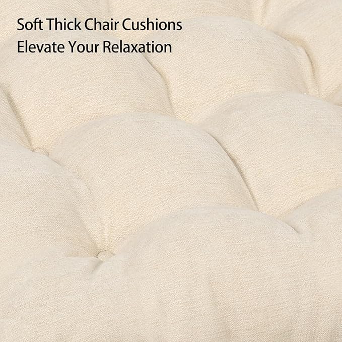 Recliner Cushions for Elderly, 20x20x5 Inch Thick Chair Cushion Patent Design Soft Tufted Dual Layer Booster Seat Cushions for Seniors Recliner Risers Beige 1P