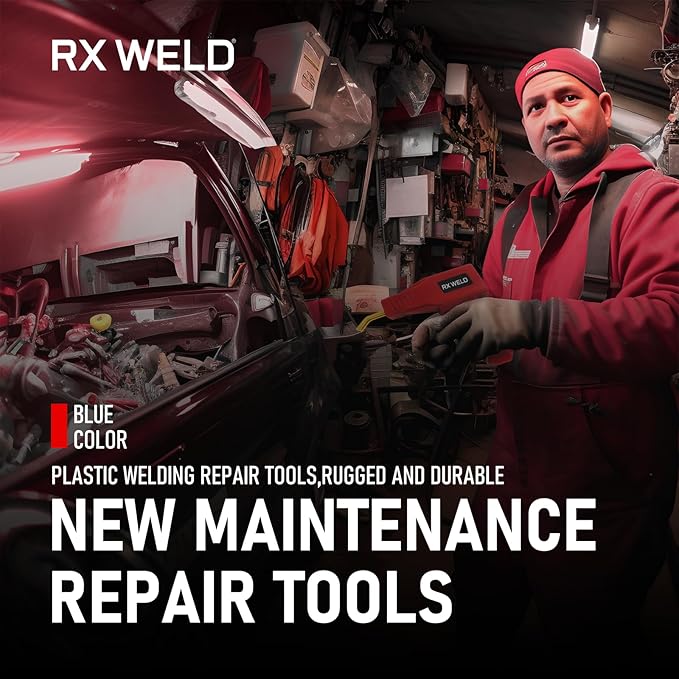 RX WELD Plastic Welder, 2 in 1 Welding Kit Repair Welder 1000PCS Hot Stapler for Car Bumper Cracks, Kayaks, Plastic Toys, Patent Number D1052628