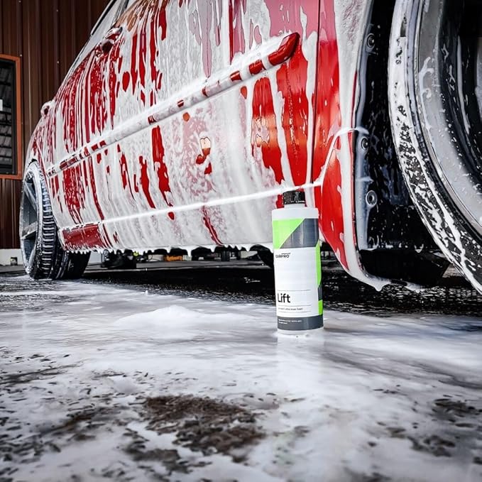 CARPRO Lift - Pre-Wash Snow Foam Car Wash Soap, Dissolves and Lifts Away a Large Amount of Dirt & Grime, Completely Touchless - Use in Bucket or Foam Cannon, Concentrated - Liter (34oz)