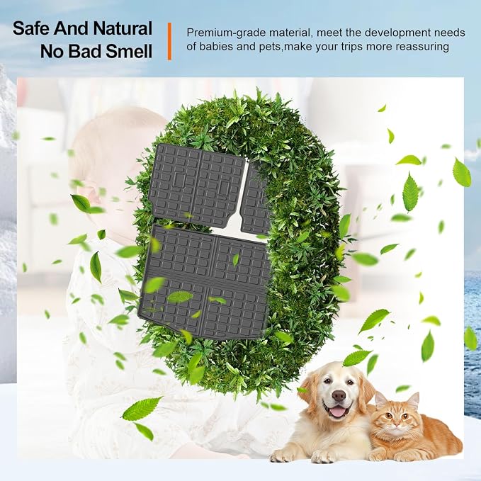 powoq Cargo Liner Compatible with 2020-2026 Ford Escape Trunk Mat All Season Protection TPE Cargo Mat Replacement for 2020 2021 2022 2023 2024 2025 2026 Ford Escape Accessories