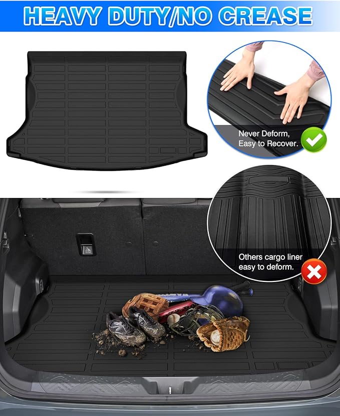 Cartist Cargo Liner Fits for 2018-2023 Crosstrek & 2017-2023 Impreza (Not fit Crosstrek Hybrid Models) Accessories All Weather Trunk Mat for Crosstrek Carpet Protection TPE Heavy Duty