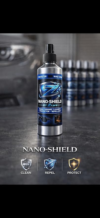 Screen & Glass Cleaner Spray with Ceramic Coating - Hydrophobic Protection for Sunglasses, Boat Screens, Electronics - Streak Free Water Repellent - Nano Shield by Z Care