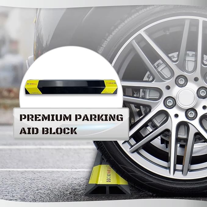 HOXWELL 16" 2 Pcs Heavy Duty Parking Aid for Garage, Parking Gadgets Protects Car and Garage Walls, Parking Stopper Easy to Install 2 Packs